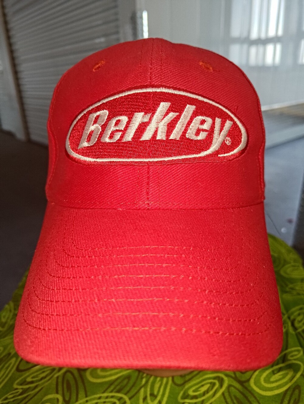 Berkley Fishing Red Embroidered Logo Strap-on Hat Cap OSFA